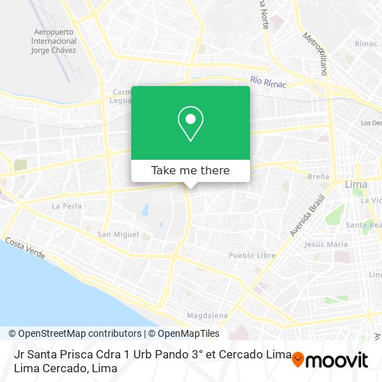 Jr  Santa Prisca Cdra  1 Urb  Pando 3° et  Cercado Lima  Lima Cercado map