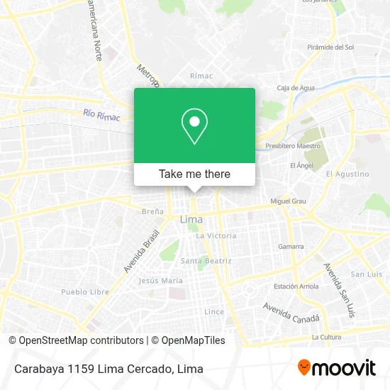 Carabaya 1159 Lima Cercado map