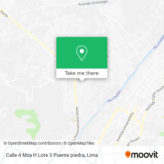 Mapa de Calle 4 Mza H Lote 3  Puente piedra