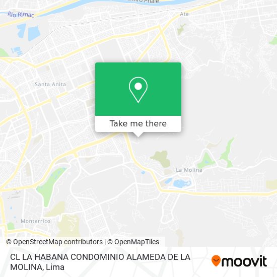 CL LA HABANA CONDOMINIO ALAMEDA DE LA MOLINA map