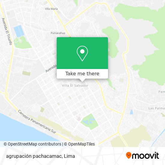 Mapa de agrupación pachacamac