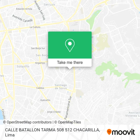 CALLE BATALLON TARMA 508  512 CHACARILLA map