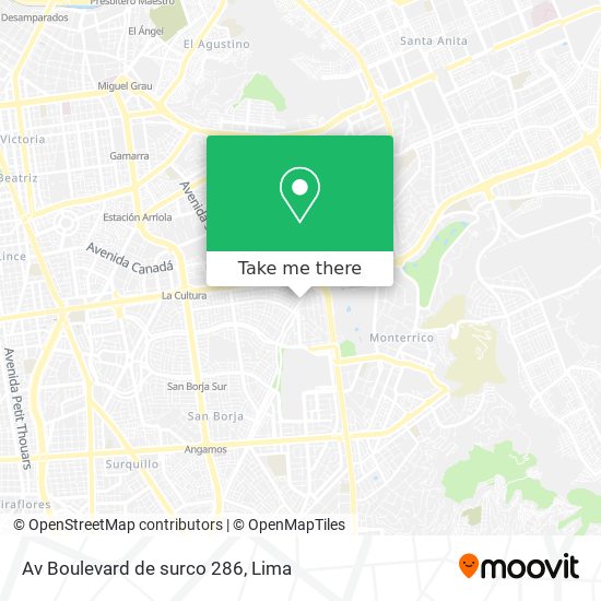 Av Boulevard de surco 286 map