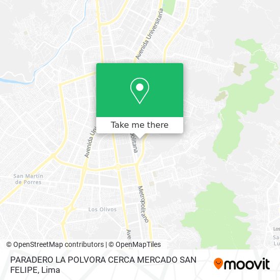 PARADERO LA POLVORA CERCA MERCADO SAN FELIPE map