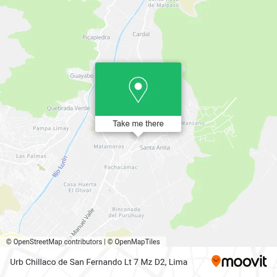 Urb  Chillaco de San Fernando  Lt 7 Mz D2 map