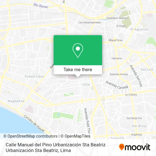 Calle Manuel del Pino   Urbanización Sta  Beatriz Urbanización Sta  Beatriz map