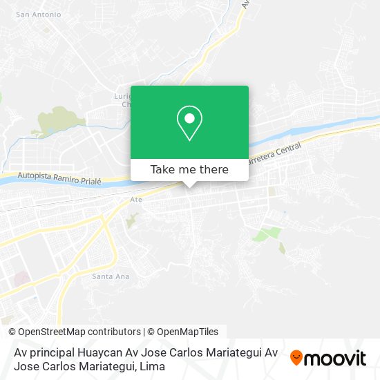 Av  principal Huaycan  Av  Jose Carlos Mariategui Av  Jose Carlos Mariategui map