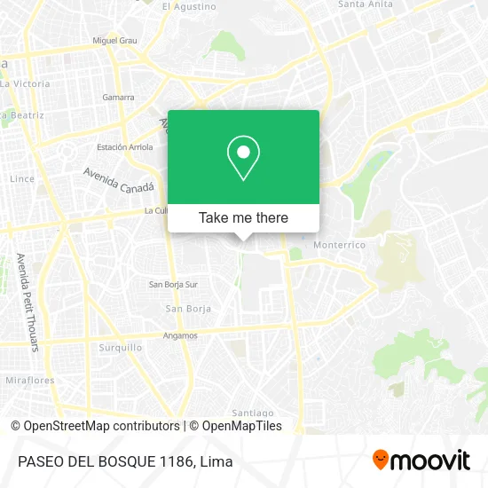 Mapa de PASEO DEL BOSQUE 1186