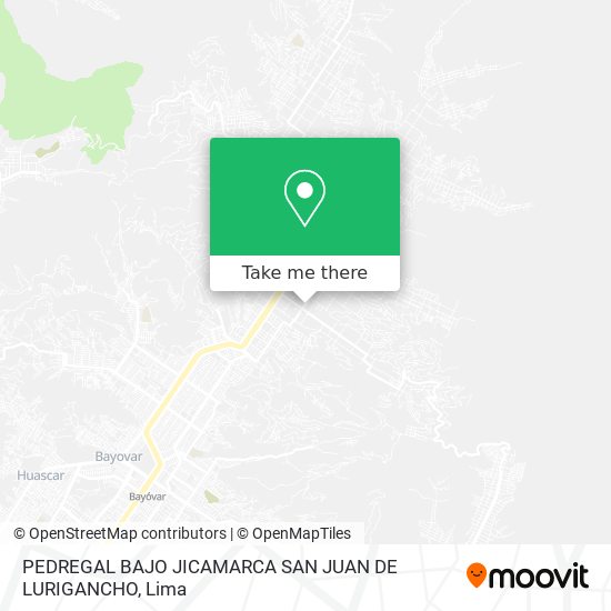 PEDREGAL BAJO JICAMARCA SAN JUAN DE LURIGANCHO map