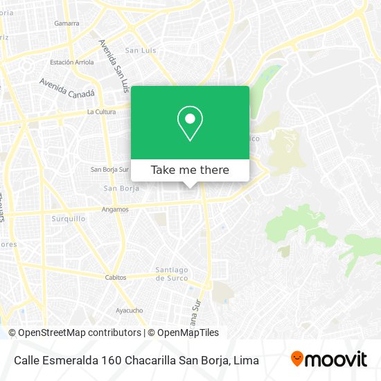 Calle Esmeralda 160 Chacarilla San Borja map