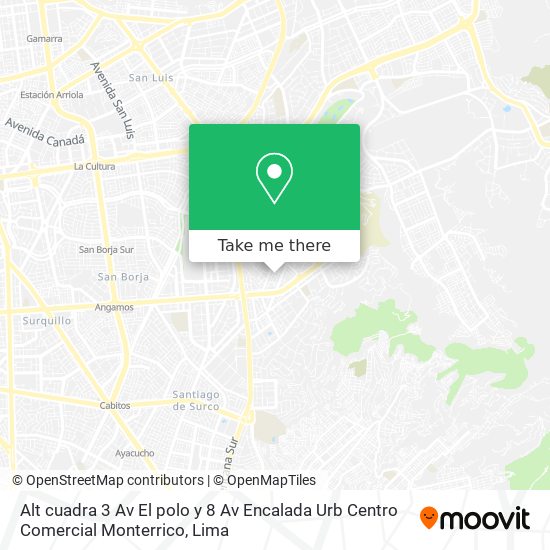 Alt cuadra 3 Av  El polo y 8 Av  Encalada Urb Centro Comercial Monterrico map