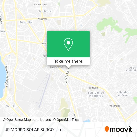 JR  MORRO SOLAR  SURCO map