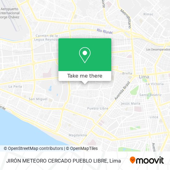 JIRÓN METEORO  CERCADO PUEBLO LIBRE map