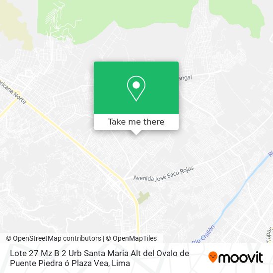 Lote 27   Mz  B 2   Urb  Santa Maria   Alt del Ovalo de Puente Piedra ó Plaza Vea map