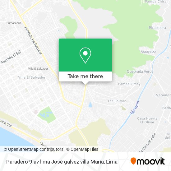 Paradero 9 av lima José galvez villa María map