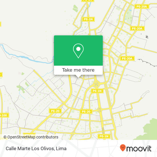 Calle Marte Los Olivos map