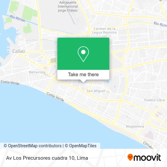 Av  Los Precursores cuadra 10 map