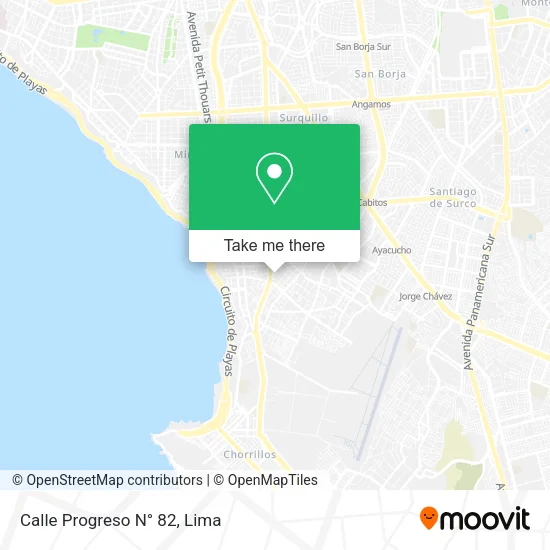 Mapa de Calle Progreso N° 82