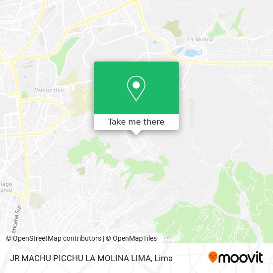JR  MACHU PICCHU  LA MOLINA  LIMA map