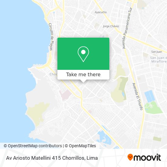 Av  Ariosto Matellini 415 Chorrillos map