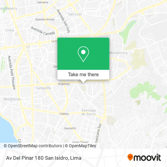 Av  Del Pinar 180  San Isidro map