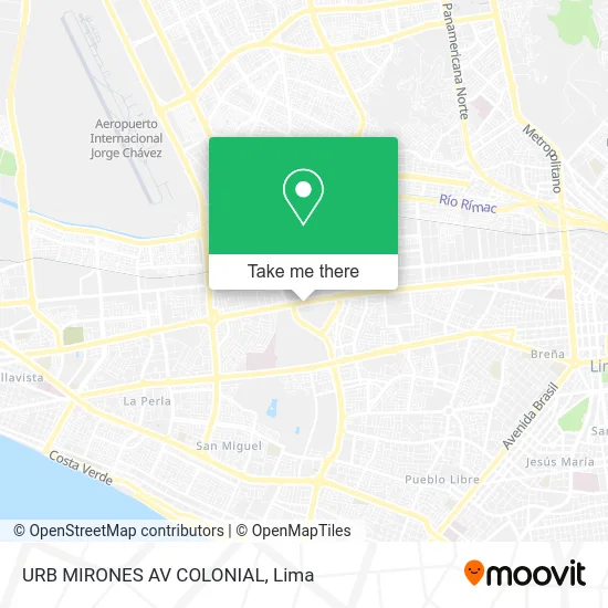 URB MIRONES AV COLONIAL map