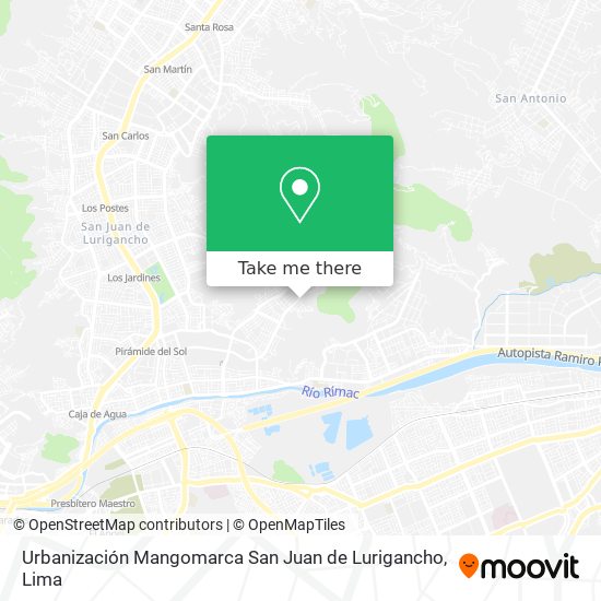 Urbanización Mangomarca   San Juan de Lurigancho map