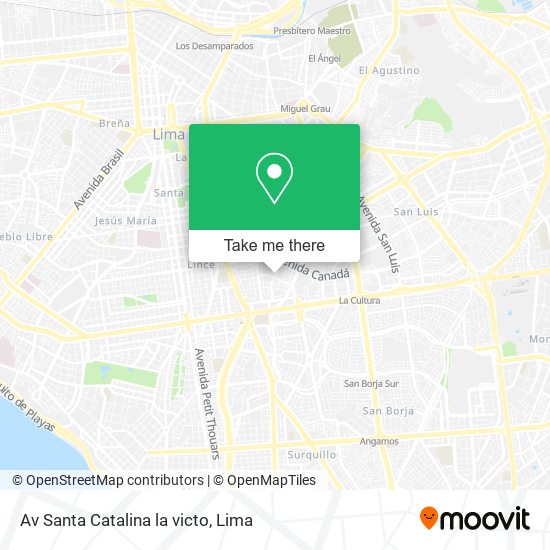 Mapa de Av  Santa Catalina la victo