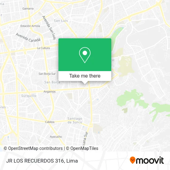 JR  LOS RECUERDOS 316 map