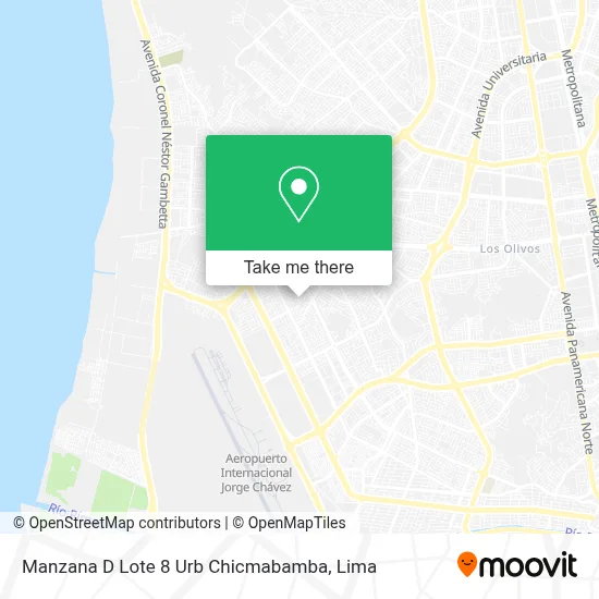 Manzana D Lote 8 Urb  Chicmabamba map