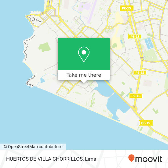 Mapa de HUERTOS DE VILLA   CHORRILLOS