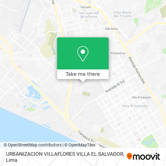 URBANIZACION VILLAFLORES VILLA EL SALVADOR map