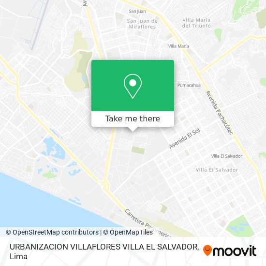 Mapa de URBANIZACION VILLAFLORES VILLA EL SALVADOR