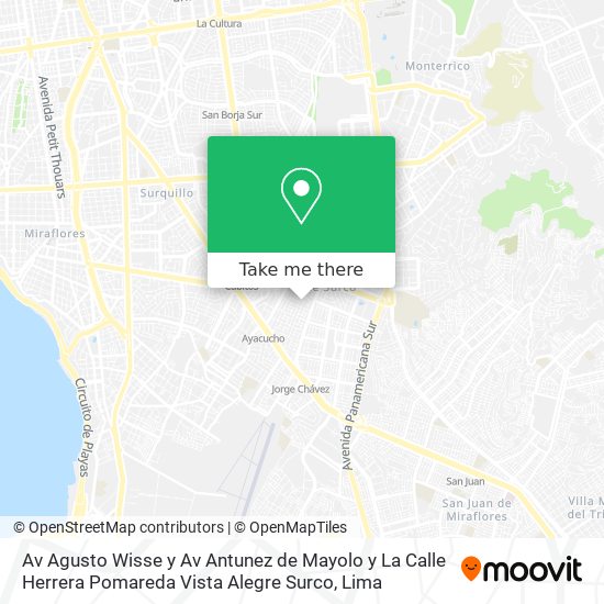 Av  Agusto Wisse y Av  Antunez de Mayolo y La Calle Herrera Pomareda Vista Alegre Surco map
