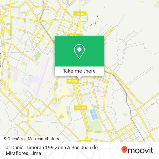 Mapa de Jr  Daniel Timoran 199 Zona A   San Juan de Miraflores