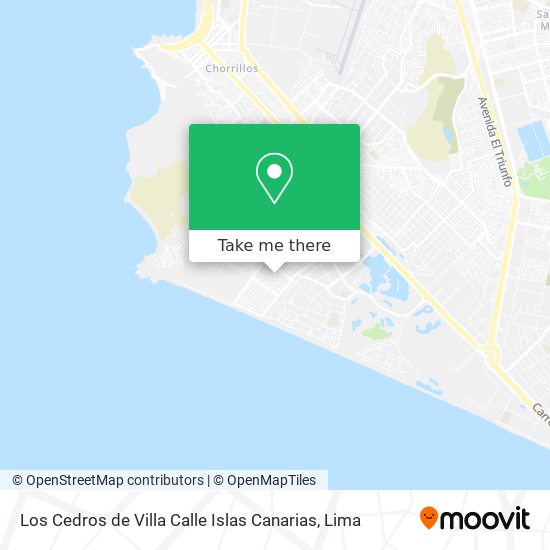 Mapa de Los Cedros de Villa  Calle Islas Canarias