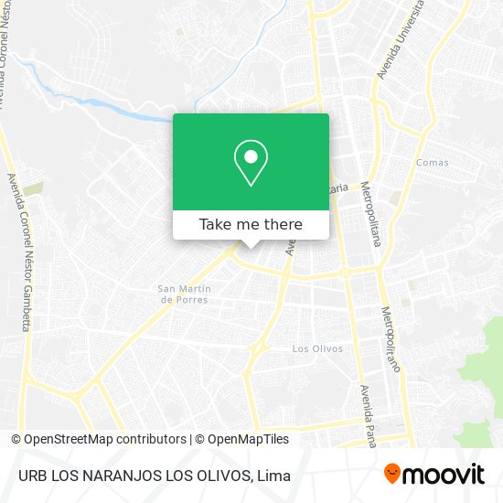 URB  LOS NARANJOS  LOS OLIVOS map