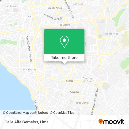 Calle Alfa Gemelos map