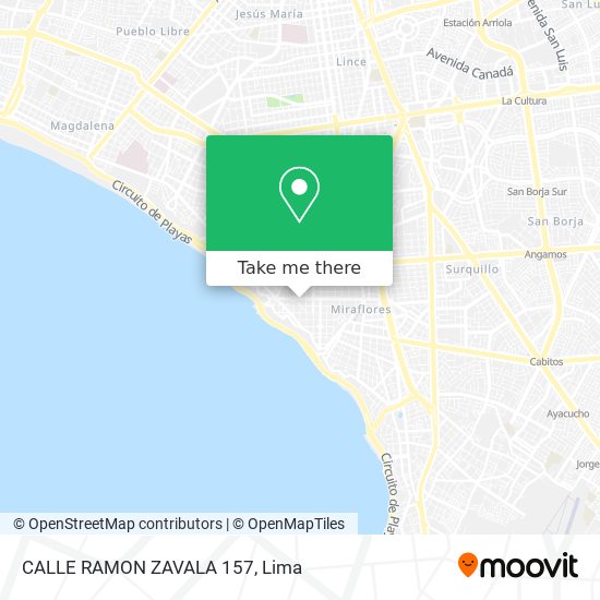 CALLE RAMON ZAVALA 157 map