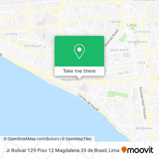 Mapa de Jr  Bolivar 129  Piso 12  Magdalena  35 de Brasil