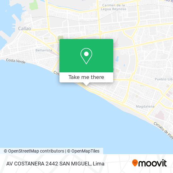 Mapa de AV  COSTANERA 2442 SAN MIGUEL