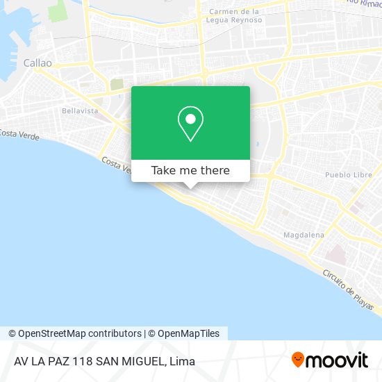 AV LA PAZ 118 SAN MIGUEL map