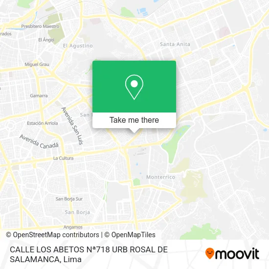 Mapa de CALLE LOS ABETOS Nª718   URB  ROSAL DE SALAMANCA