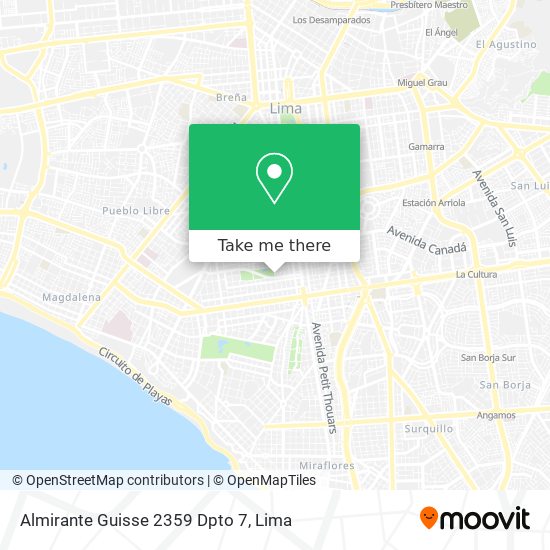 Almirante Guisse 2359   Dpto 7 map