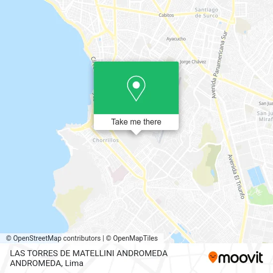 Mapa de LAS TORRES DE MATELLINI  ANDROMEDA ANDROMEDA