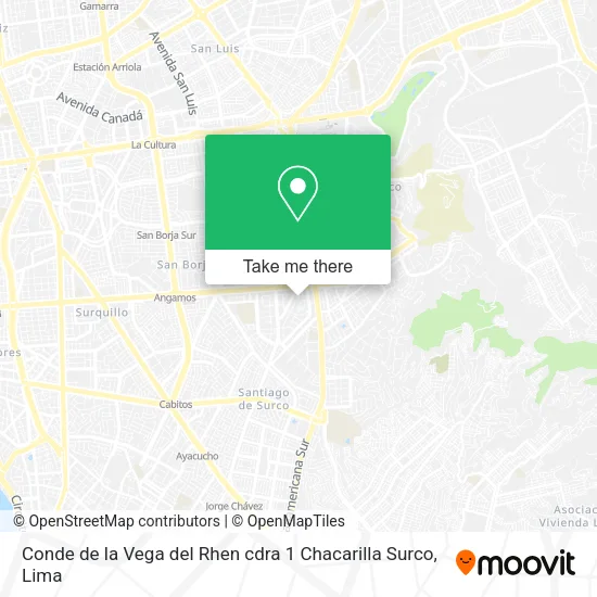 Conde de la Vega del Rhen cdra 1 Chacarilla Surco map