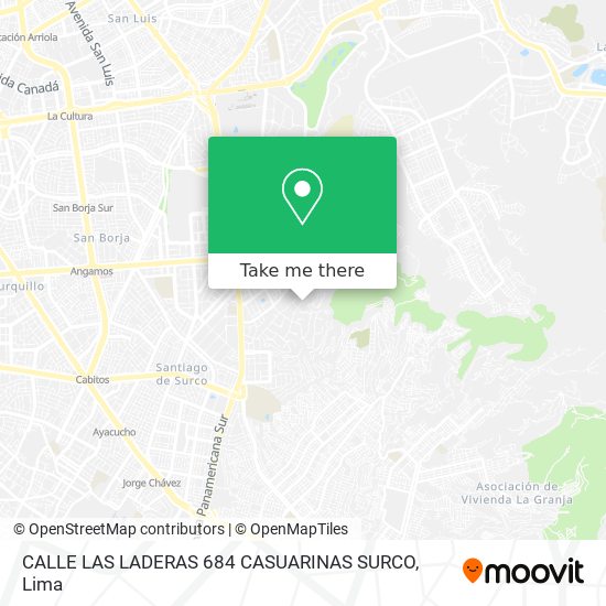 CALLE LAS LADERAS 684  CASUARINAS  SURCO map
