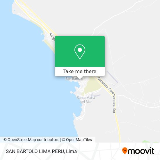 SAN BARTOLO LIMA PERU map