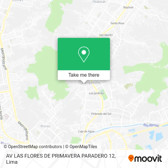 Mapa de AV  LAS FLORES DE PRIMAVERA  PARADERO 12