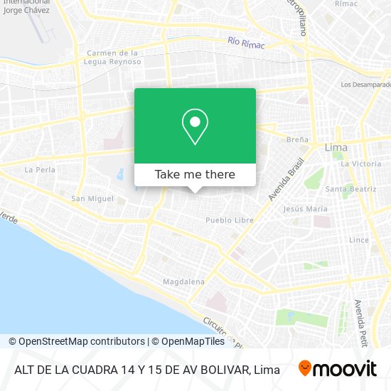 ALT  DE LA CUADRA 14 Y 15 DE AV  BOLIVAR map